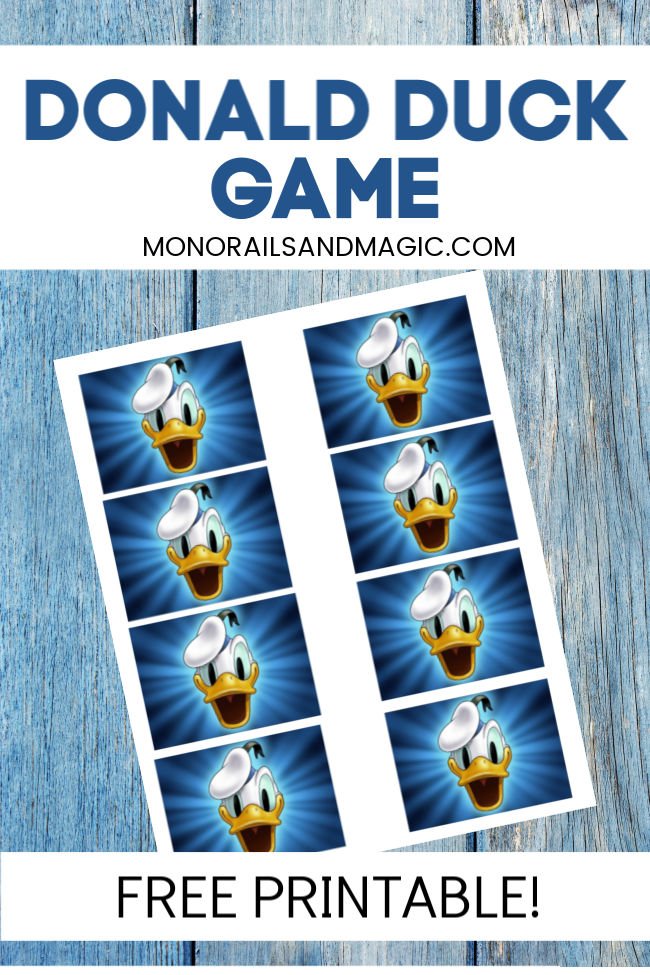 Donald Duck Game and Free Printable