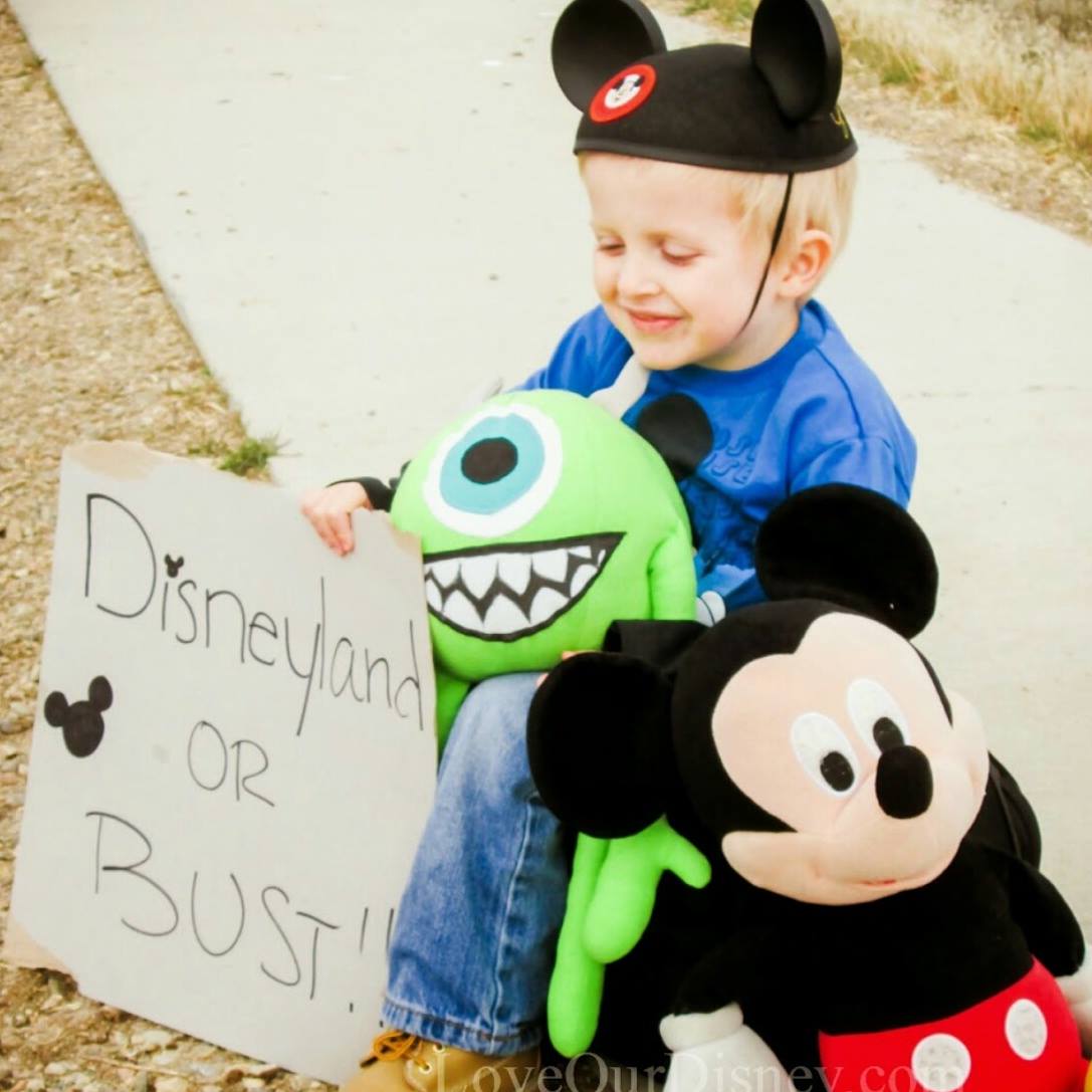 Little boy wearing Mickey Mouse ears for the Disney Parks.