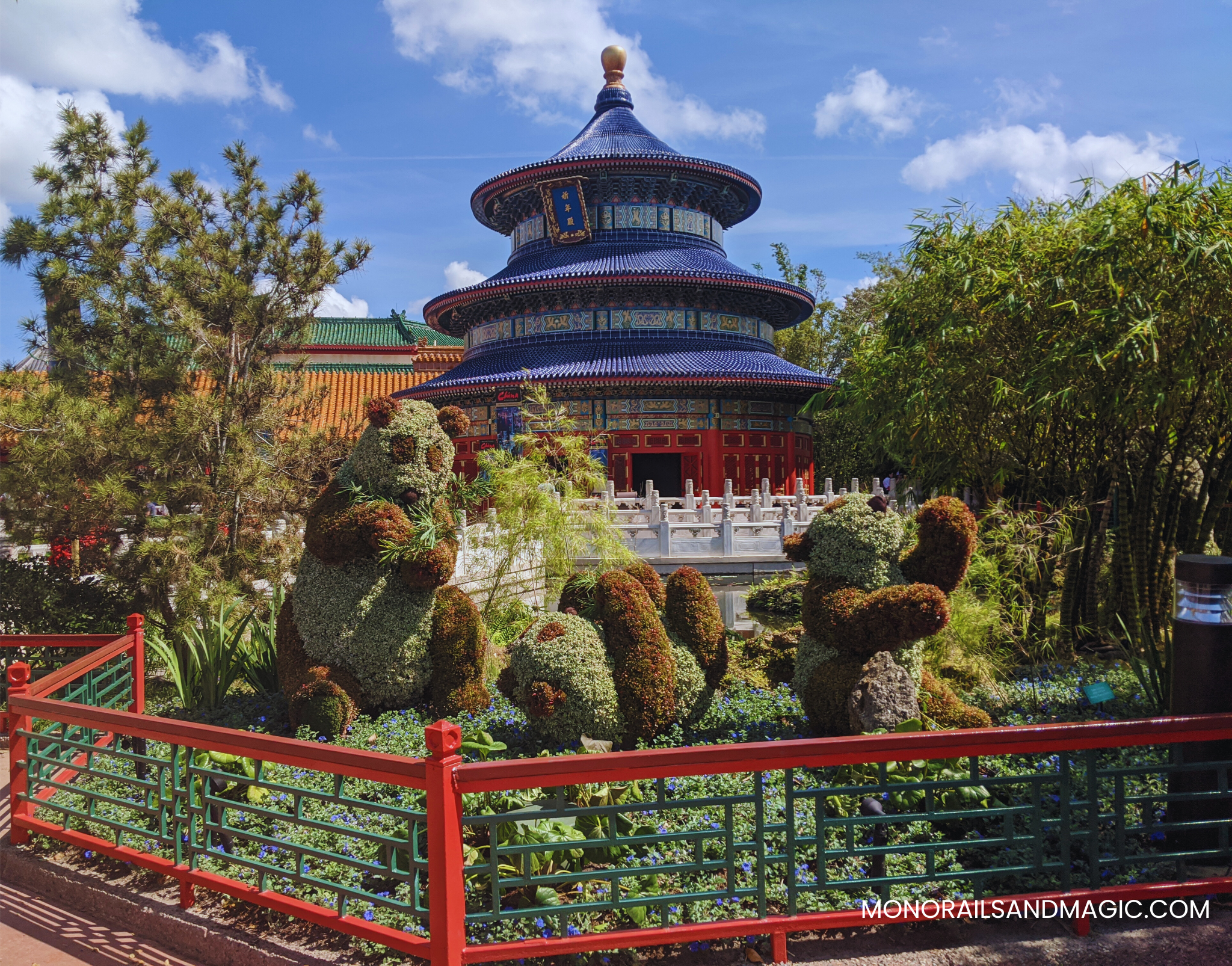 Epcot China pavilion topiaries.