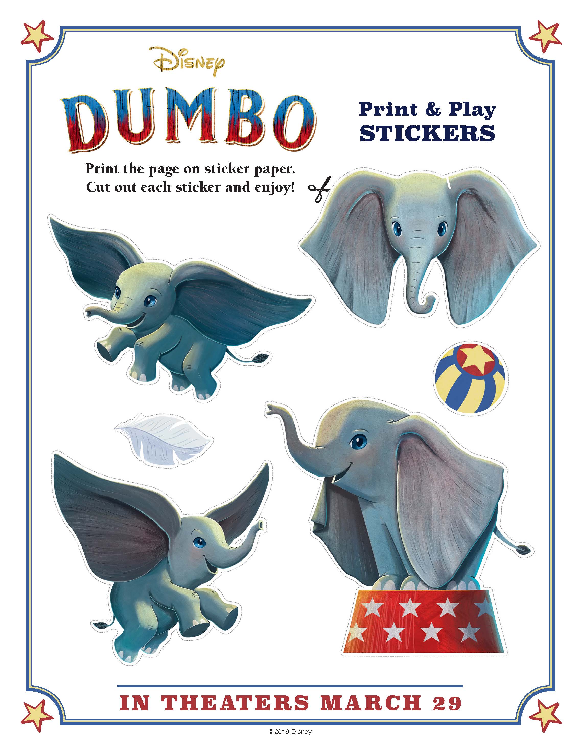 Dumbo Coloring and Activity Sheets