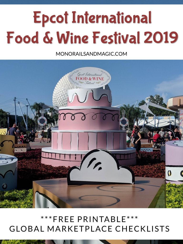 Epcot International Food and Wine Festival 2019 Checklist