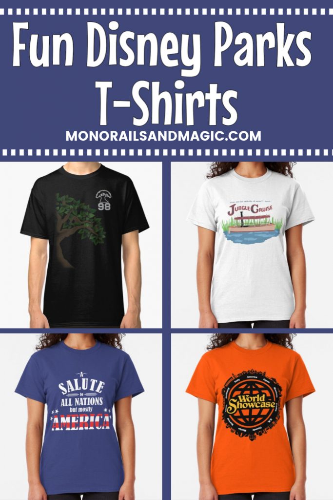 Fun Disney Parks t-shirts available on Redbubble