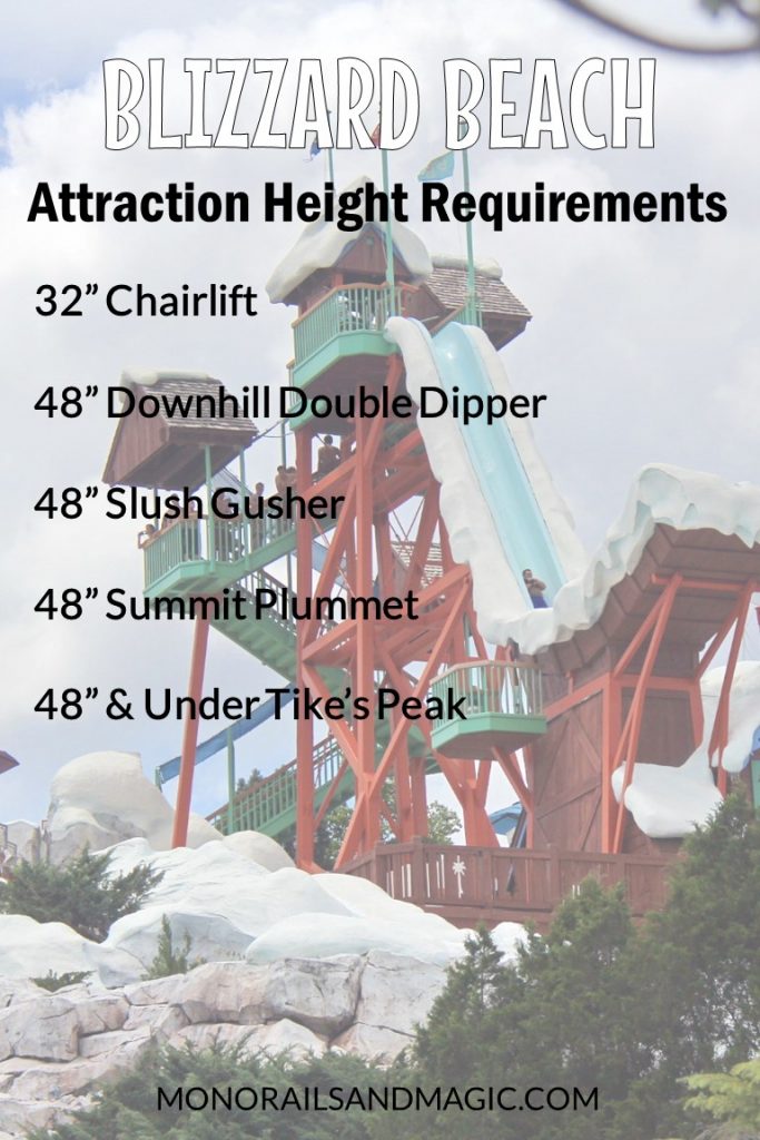 Height Requirements for Blizzard Beach
