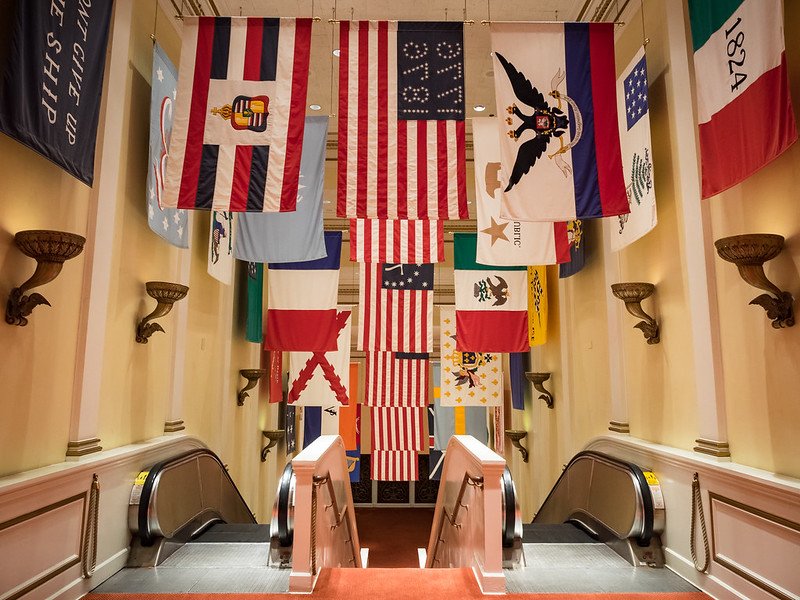 Hall of Flags at Epcot's American Adventure.