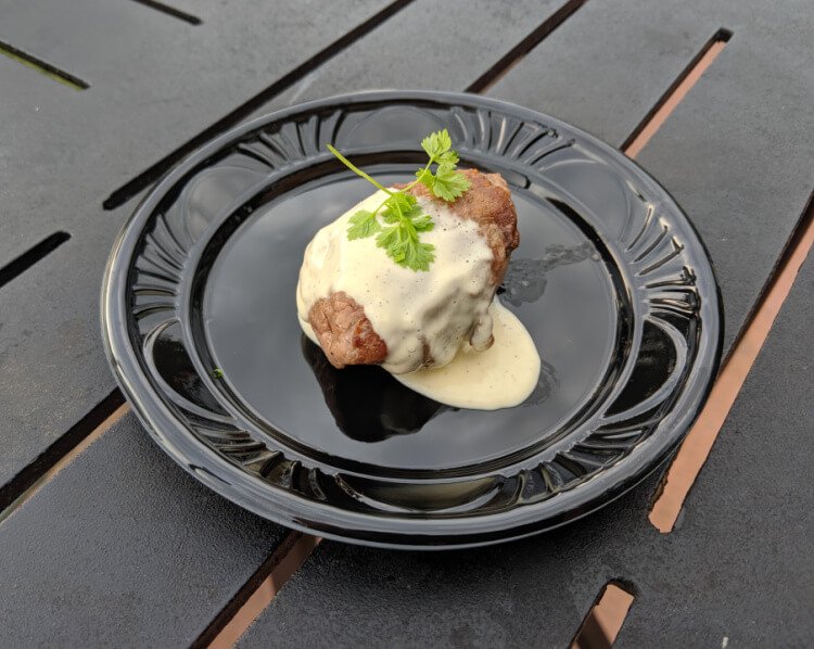 Filet mignon from the Canada marketplace at the Epcot Food and Wine Festival.