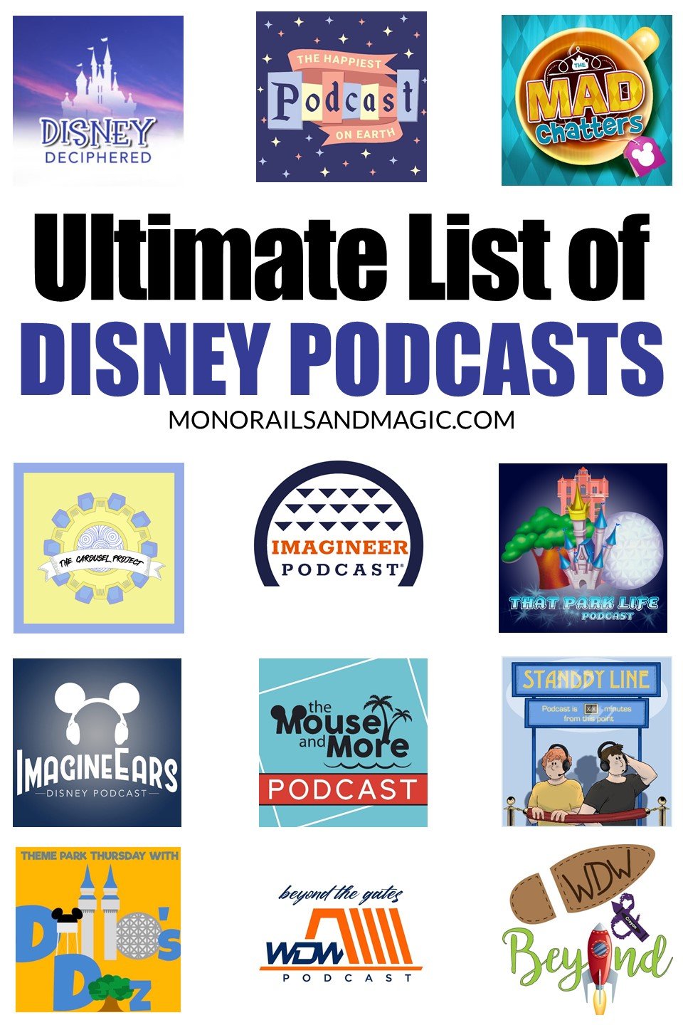 70+ podcasts for Disney fans.