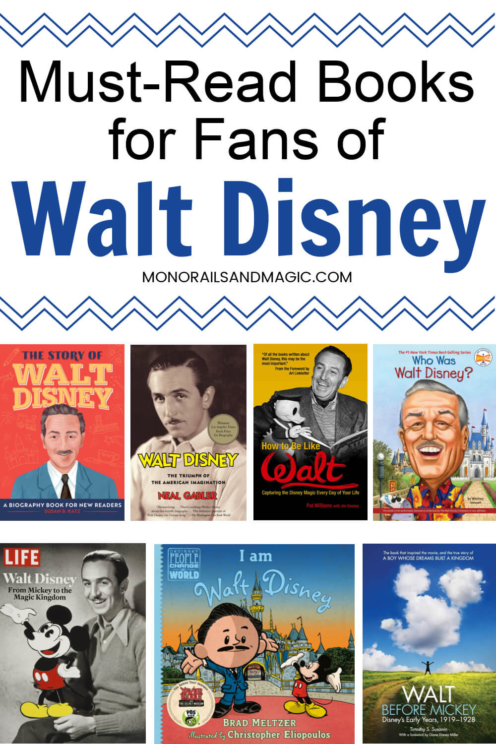 A list of books about Walt Disney.