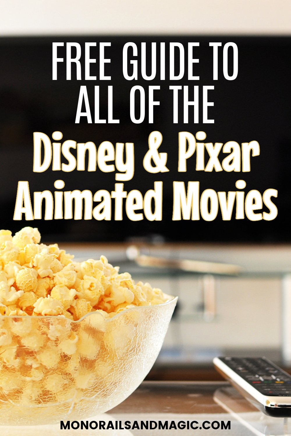 Guide to Disney and Pixar Animated Movies Free Printable