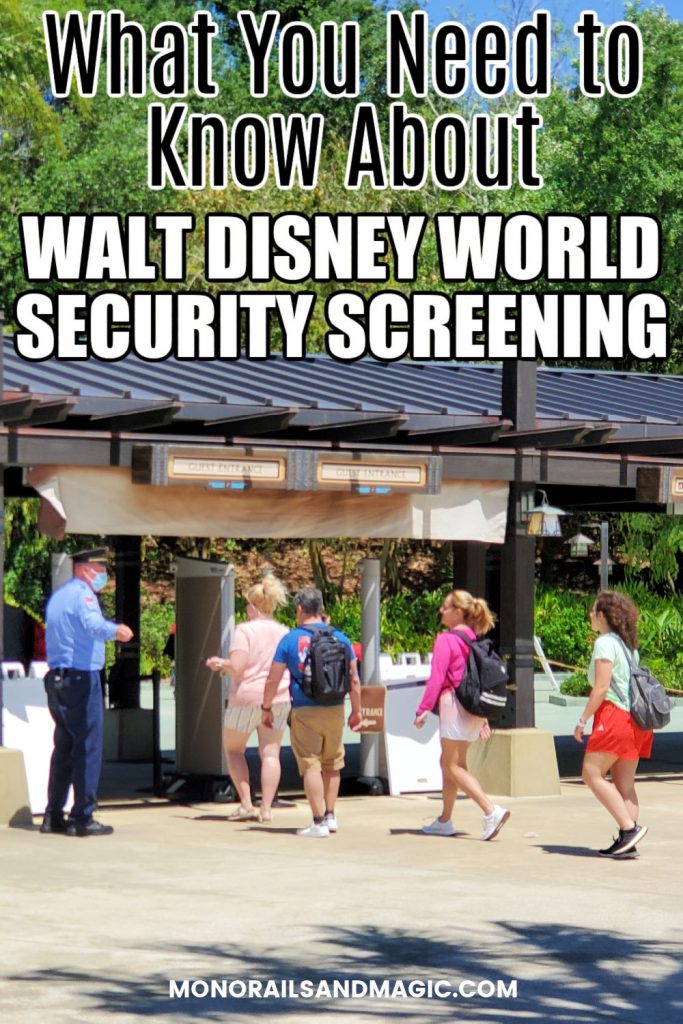 Security screening procedure at Walt Disney World.