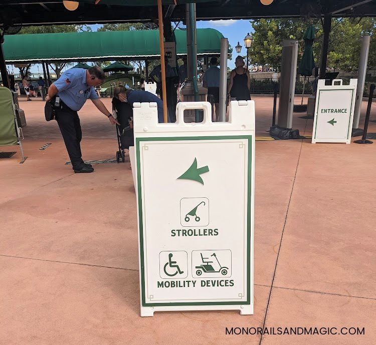 Security screening area at Walt Disney World.