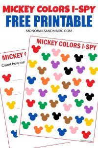 Mickey Colors I-Spy Free Printable Activity