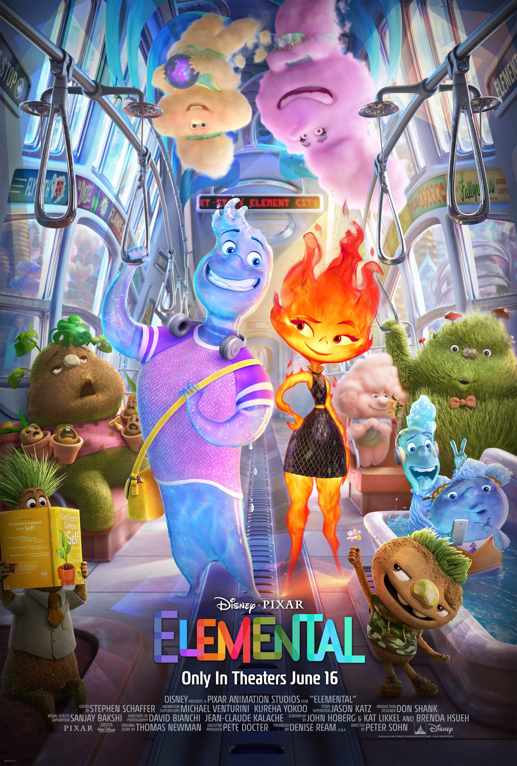 Free printable coloring and activity pages for Disney/Pixar's Elemental movie.