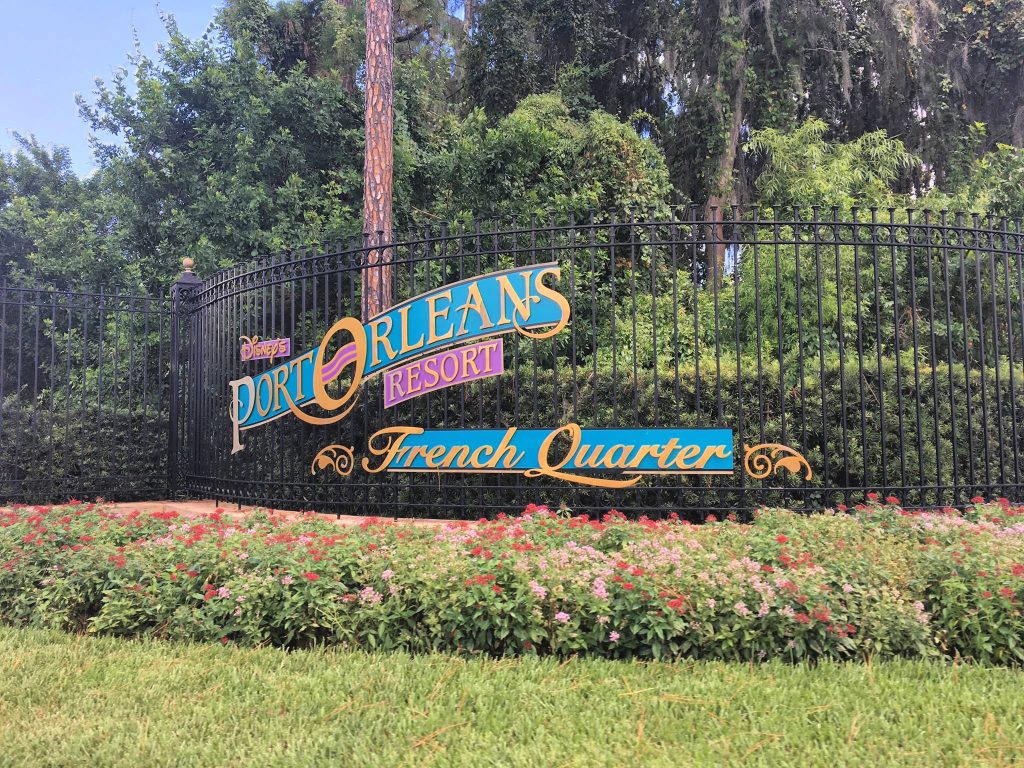 Disney's Port Orleans Resort sign.