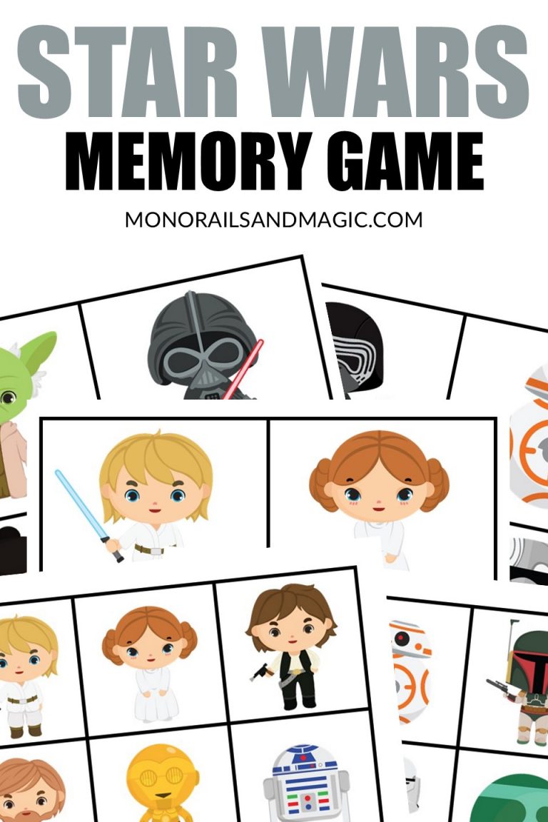 Free printable Star Wars memory game for kids.