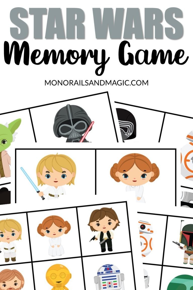 Star Wars Memory Game Free Printable