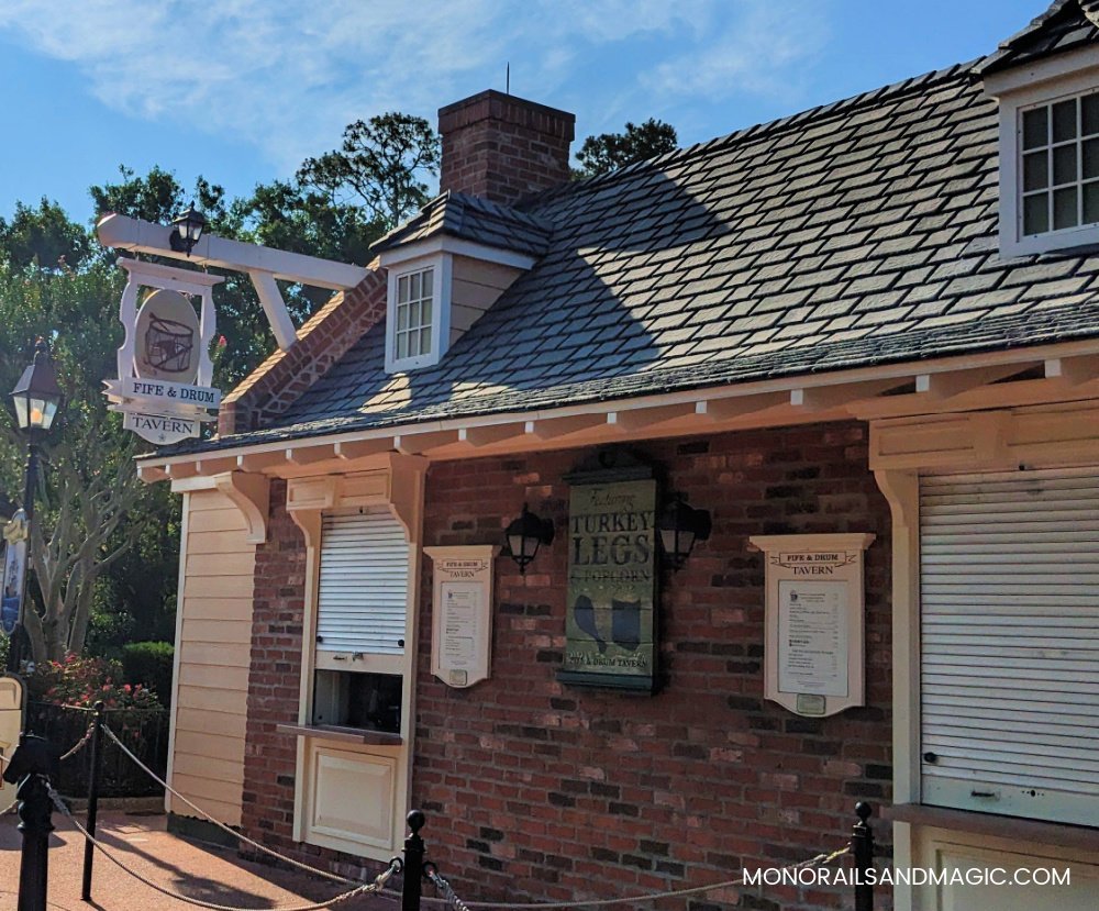 Fife and Drum Tavern at Epcot's American Pavilion.