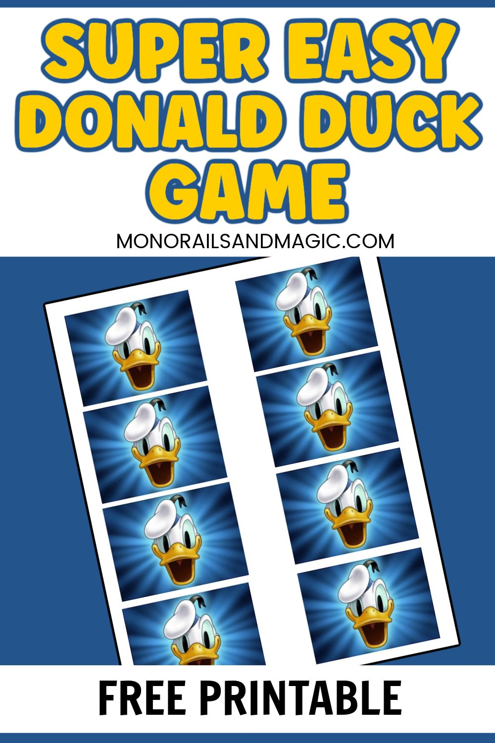 Free printable Where's Donald Duck game for kids.