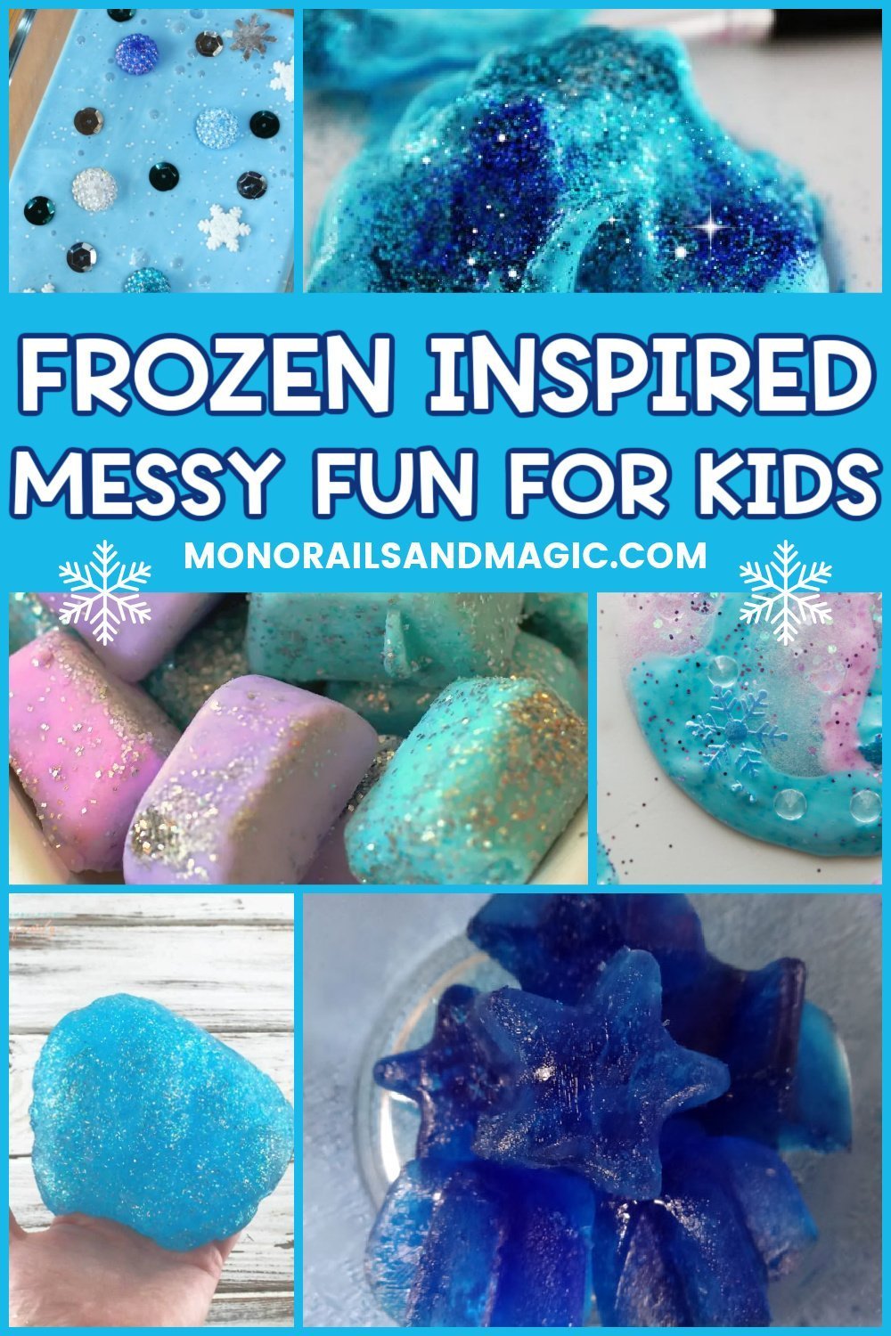 Messy activities for kids inspired by Disney's Frozen.