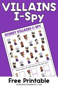 Disney Villains I-Spy Free Printable Activity