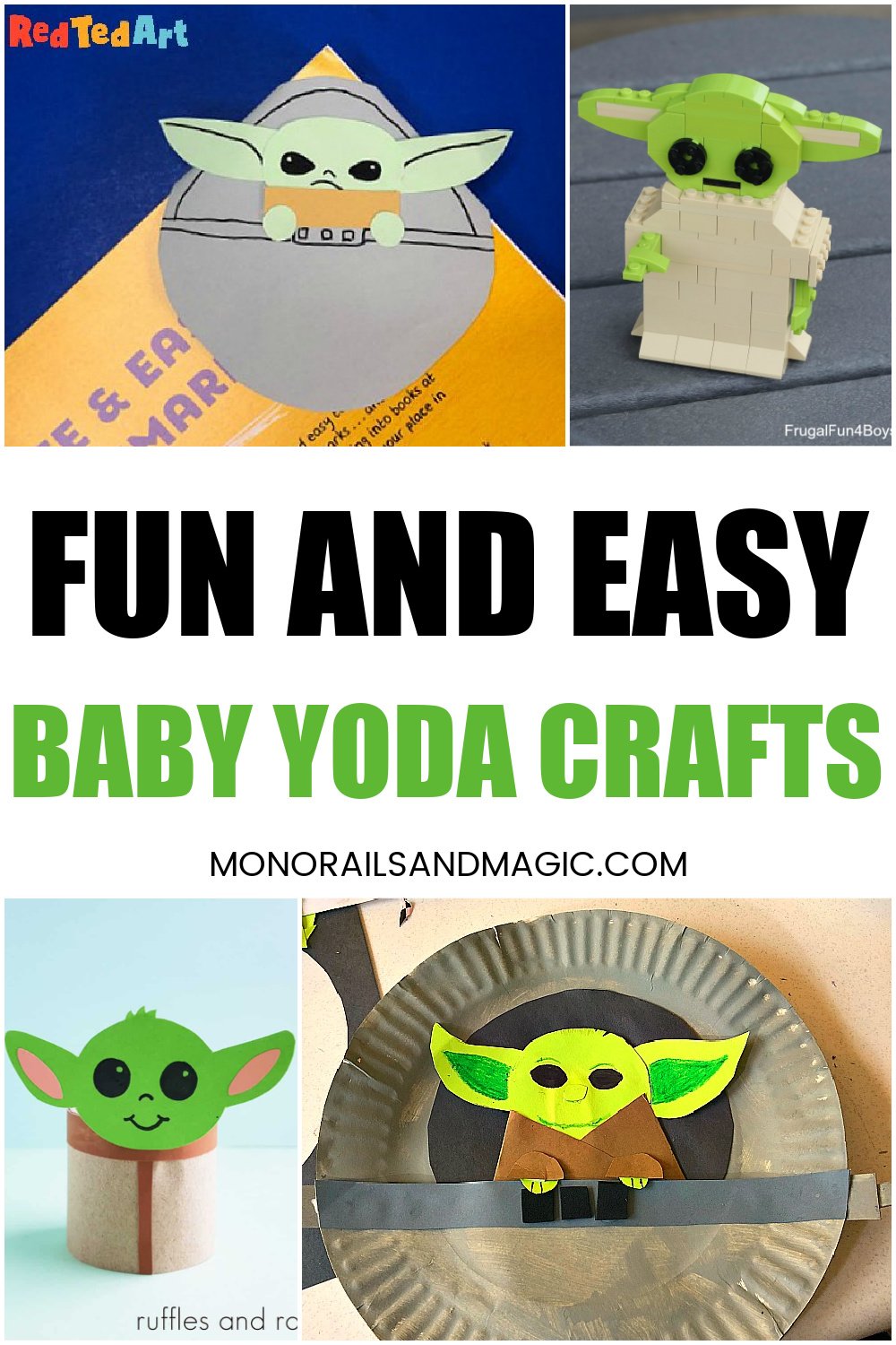 Fun Baby Yoda crafts.