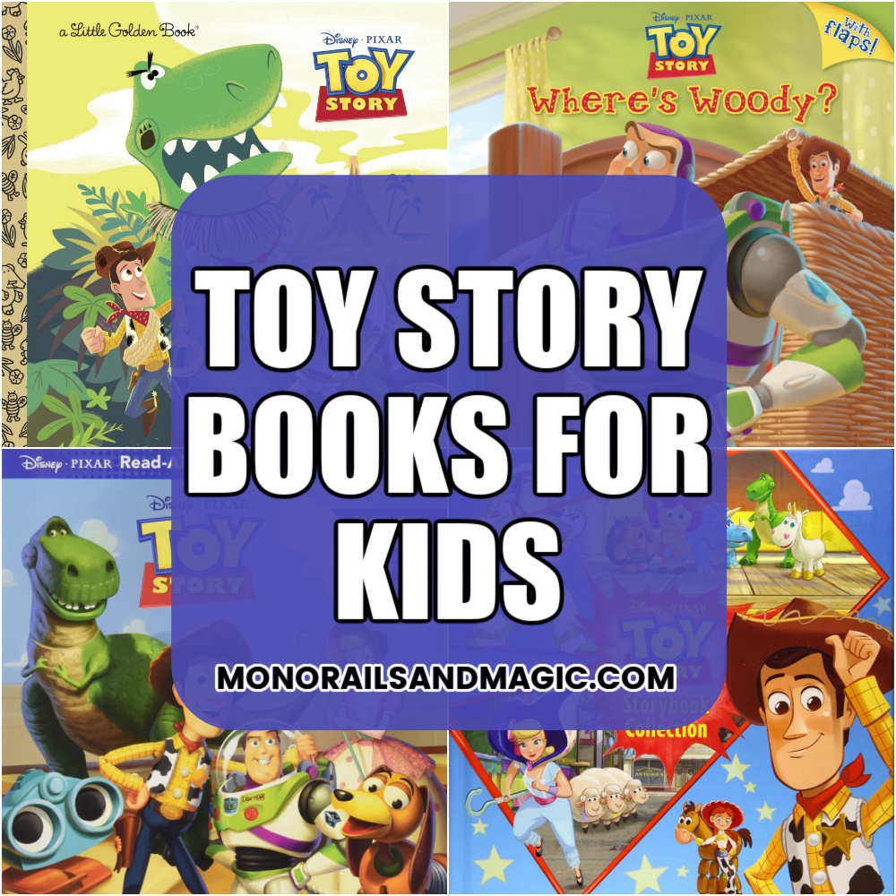 A list of fun Toy Story books for kids.