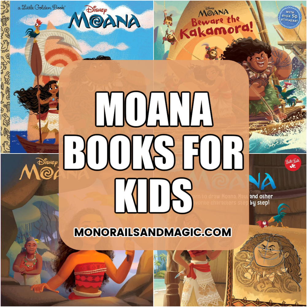 A list of Moana books for kids of all ages.