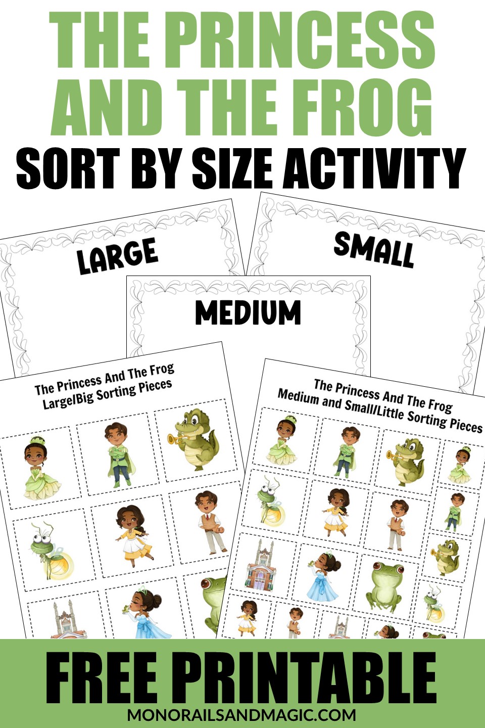 Free printable The Princess and the Frog activity for kids.
