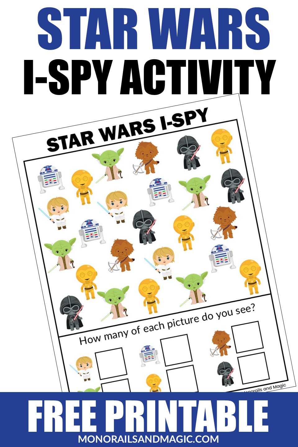 Free printable Star Wars I-Spy activity for kids.