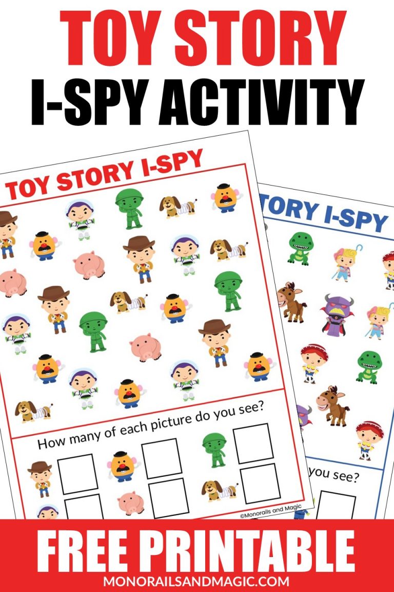 Free printable Toy Story I-Spy activity for kids.